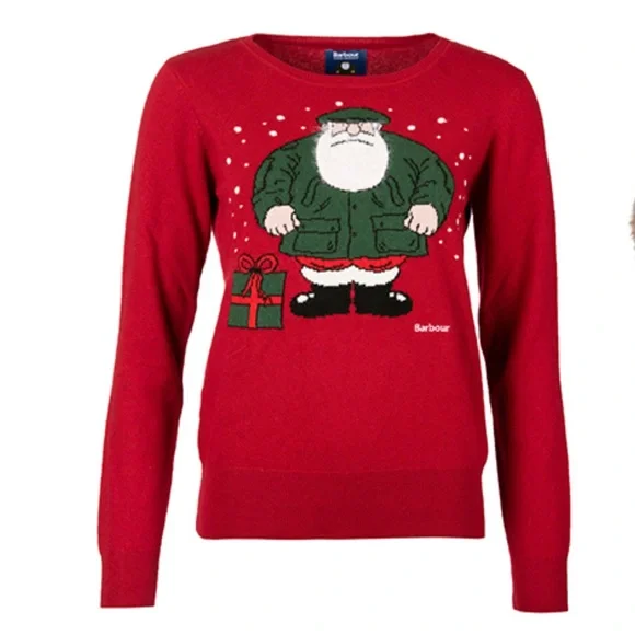 Barbour Sweaters New Womens Barbour Father Christmas Harriet Knit Crew Neck Sweater Poshmark